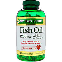 Рыбий жир в капсулах, Fish Oil, Nature's Bounty, 1200 мг, 320 капсул быстрого высвобождения