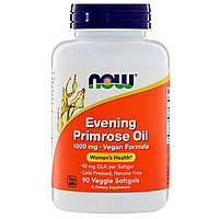 Масло энотеры (вечерней примулы), Evening Primrose, Now Foods,1000 мг, 90 капсул