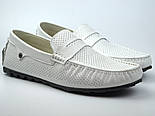 Мокасини білі літні взуття великих розмірів чоловіче ETHEREAL BS Classic White Perf by Rosso Avangard, фото 9