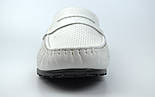 Мокасини білі літні взуття великих розмірів чоловіче ETHEREAL BS Classic White Perf by Rosso Avangard, фото 5