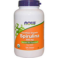 Спирулина, Spirulina, Now Foods, 500 мг, 500 таблеток