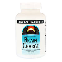 Заряд мозга, Brain Charge, Source Naturals, 60 таблеток