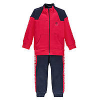 Спортивний утеплений костюм для хлопчика Brums 193BFEP003-743 червоний з синім 152