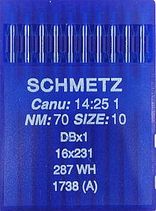 Голки Schmetz DBx1 №70 для промислових швейних машин