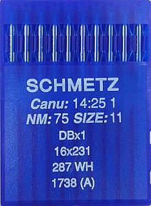 Голки Schmetz DBx1 №75 для промислових швейних машин
