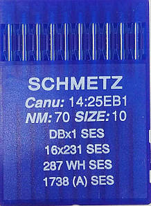 Голки Schmetz DBx1, SES №70 для промислових швейних машин