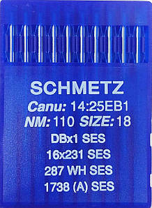 Голки Schmetz DBx1, SES №110 для промислових швейних машин