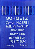 Иглы Schmetz DBх1, SUK №75 для промышленных швейных машин