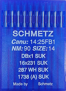 Голки Schmetz DBх1, SUK №90 для промислових швейних машин