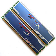 Пара оперативної пам'яті Kingston HyperX Blu DDR3 8Gb (2x4Gb) 1333MHz PC3-10600U CL9 (KHX1333C9D3B1K2/8G) Б/В