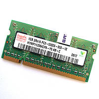 Оперативна пам'ять для ноутбука Hynix SODIMM DDR2 1Gb 667MHz 5300S CL5 (HYMP112S64CP6-Y5 AB-C) Б/У