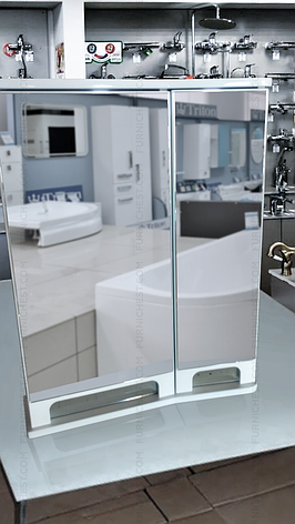 Дзеркальна шафа для ванної кімнати Венеція Вз 1-65п ( біле, праве ) ВанЛанд, фото 2