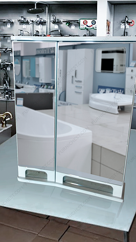 Дзеркальна шафа для ванної кімнати Венеція Вз 1-70л ( біле, ліве ) ВанЛанд, фото 2
