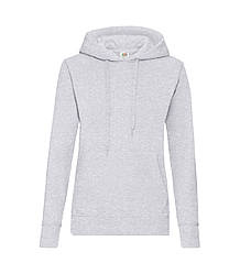 Жіноча утеплена толстовка з капюшоном сіро-лілова 038-94