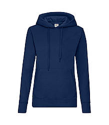 Толстовка жіноча з капюшоном темно-синя 038-32