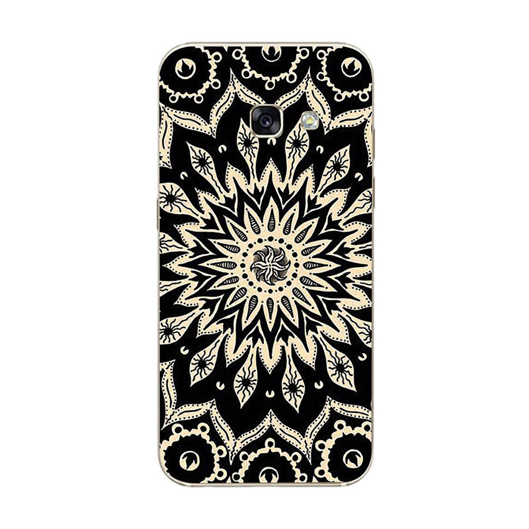 Чохол з малюнком Printed Silicone для Samsung A320 Galaxy A3 2017 Чорні Візерунки