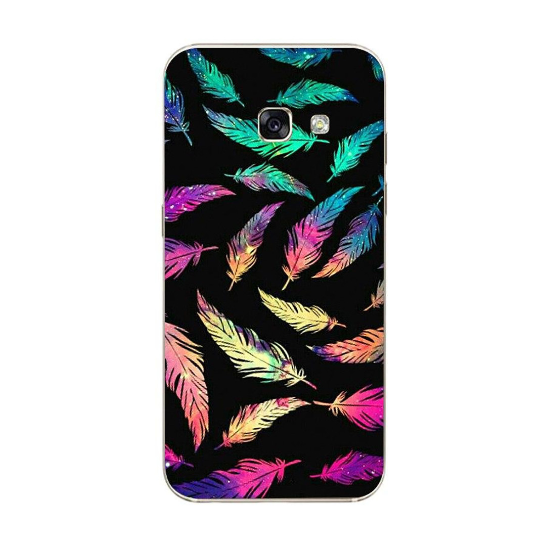 Чехол с рисунком Printed Silicone для Samsung A320 Galaxy A3 2017 Перья