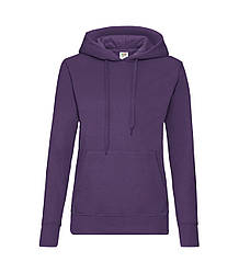 Жіноча утеплена толстовка з капюшоном фіолетова 038-РЕ