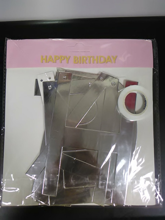 Гірлянда happy birthday-з днем народження срібна