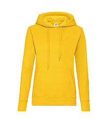 Толстовка жіноча з капюшоном жовта 038-34