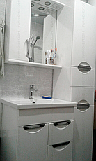 Дзеркало для ванної кімнати Альвеус 65-01 ручка Врізна ліве ПІК, фото 2