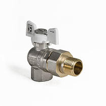 Кран з американкою кутовий 1/2" KR.228.W Білий, фото 5
