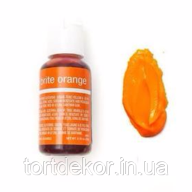 Гелевий барвник Chefmaster Жовтогарячий неоновий Neon brite orange 20 г, фото 1