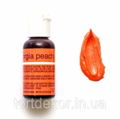 Гелевий барвник Chefmaster Персиковий Georgia Peach 20г, фото 1