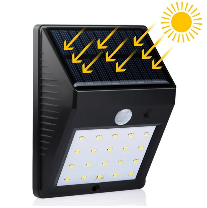 Світильник сонячний 20 led з датчиком руху
