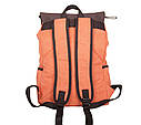 Рюкзак текстильний міський 6075-4 помаранчевий, фото 5