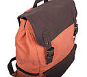 Рюкзак текстильний міський 6075-4 помаранчевий, фото 6