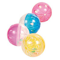 Trixie Set of Rattling Balls игрушка для кошек Мячики шуршащие набор, 4шт.