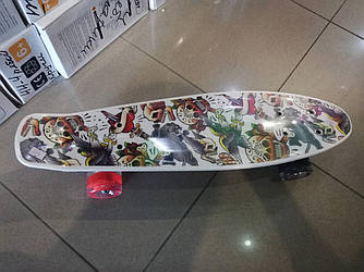 Скейт Пенні борд (Penny board) пениборд з малюнком, що світяться колеса 32035-14