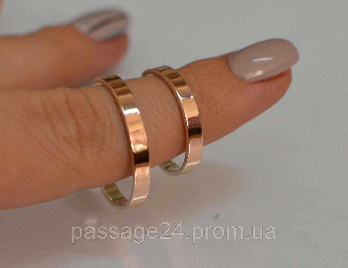 Тонкое серебряное обручальное кольцо с золотыми вставками - фото 2 - id-p264527204