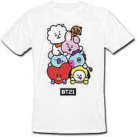 Футболка BTS Bangtan Boys "BT21" (белая)