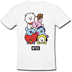 Футболка BTS Bangtan Boys "BT21" (біла)