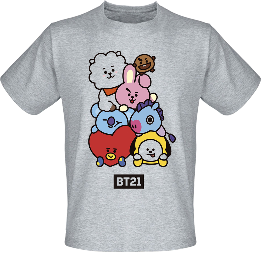 Футболка BTS Bangtan Boys "BT21" (меланж)