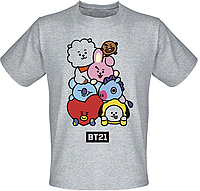 Футболка BTS Bangtan Boys "BT21" (меланж)