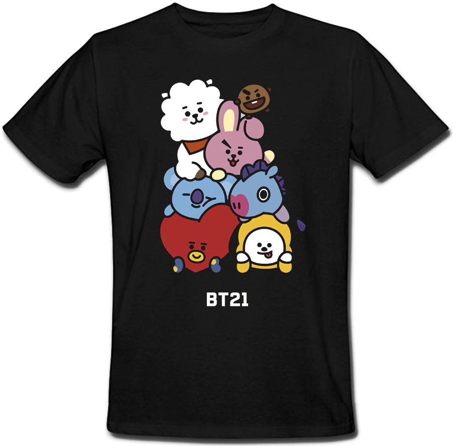 Футболка BTS Bangtan Boys "BT21" (чорна)