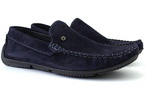 Мокасини чоловічі сині замшеві стильні літнє взуття Rosso Avangard M4 Blu Night Dragonfly