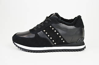 Кросівки шкіряні з натуральним хутром Anemone 183001 замша/шкіра 38 37, фото 2