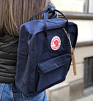 Городской рюкзак Канкен Fjallraven Kanken Classic 16л Bag blue. Живое фото. Premium Lux