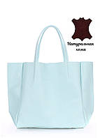 Роскошная женская сумка из мягкой натуральной кожи бледное золото POOLPARTY Soho голубой, Тисненая