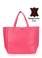 Роскошная женская сумка из мягкой натуральной кожи бледное золото POOLPARTY Soho розовый, Тисненая