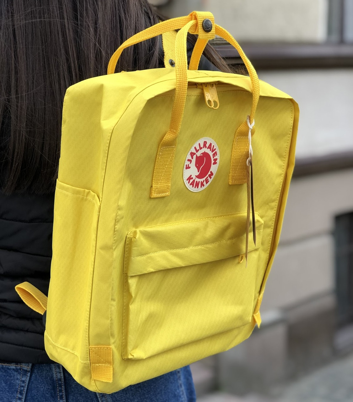 Городской рюкзак Канкен Fjallraven Kanken Classic 16л Bag yellow. Живое фото. Premium (топ ААА+), фото 1