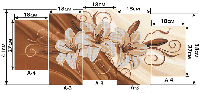 Схема вышивки - Модульная картина Лилии