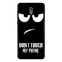 Чехол с рисунком Printed Silicone для Nokia 2 Don't Touch My Phone