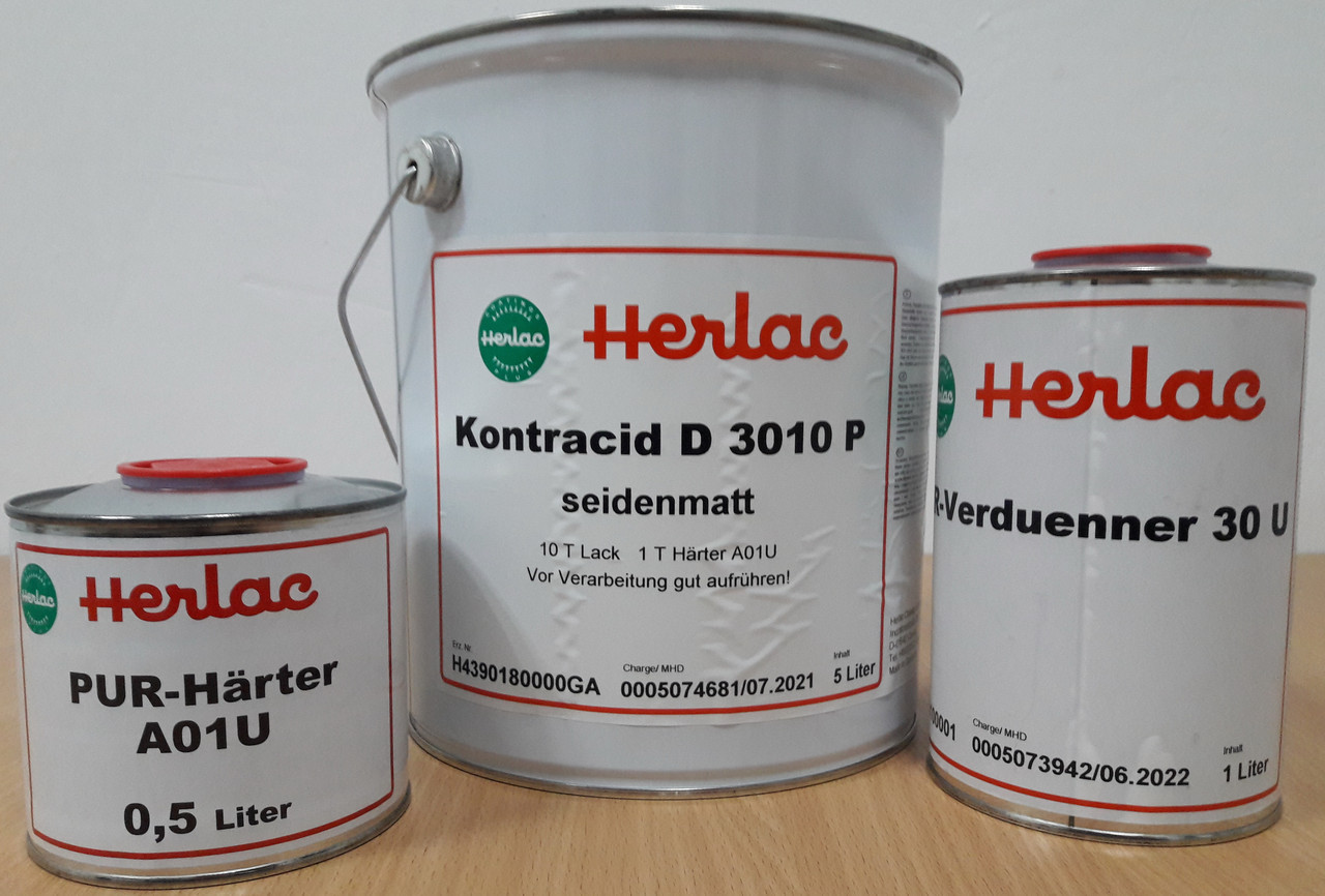 Лак Герлак Контрацид Д3010Р - паркетний, шовковисто-матовий (комплект 5,5 л без розріджувача)