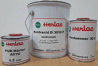 Лак Герлак Контрацид Д3010Р - паркетний, шовковисто-матовий (комплект 5,5 л без розріджувача)