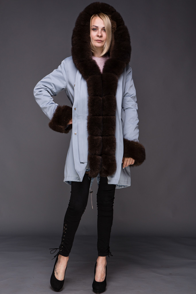 Женская парка с натуральным мехом песца: продажа, цена в Украине ...